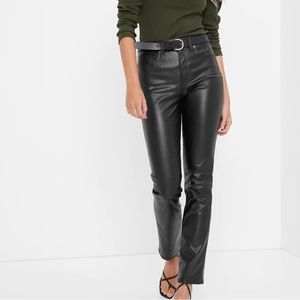 New with tags. Slim fit high rise faux leather jeans